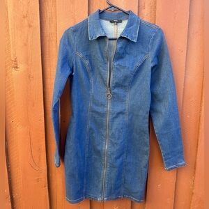 Classic Blue Denim Mini Dress